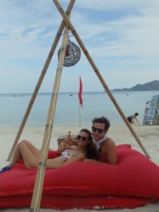 relaxing on the beach in thailand