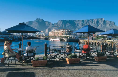 cape town, with table mountain in the background