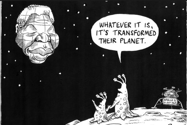 Political cartoonist Zapiro's tribute