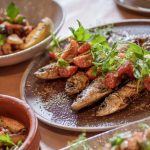 Spanish tapas plate at Qué Linda restaurant, Sea Point