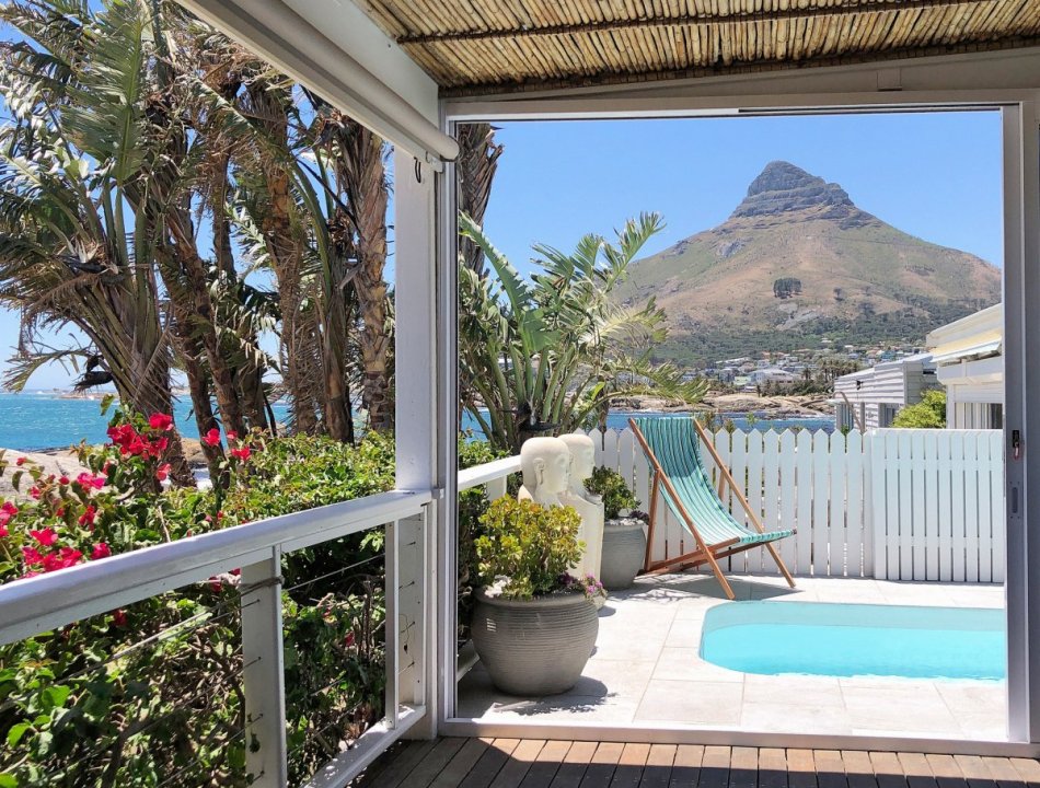 Bakoven beach house with ocean views and direct beach access.