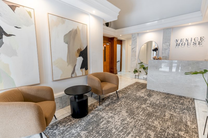 Venice House elegant lobby and reception area