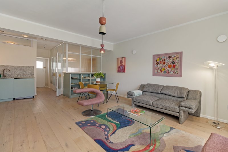 Trendy Sea Point Retreat stylish open-plan living and dining area